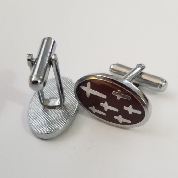 NWOT Stainless Steel Cross Cufflinks - Picture 3 of 3